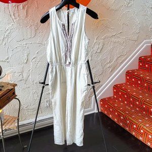 Old Navy Cream Jumpsuit with Open Back